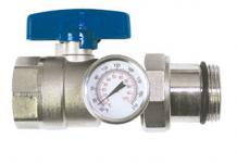 Ball valve with the thermometer
