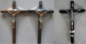 Salib gantung kayu bulat ( 20 cm / 25 cm / 30 cm)