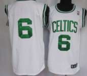 Boston Celtics # 6 Russell Authentic White Throwback Jersey