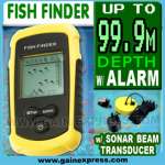 Portable Sonar Fish Finder BIG LCD & ALARM 99.9M weeds