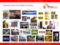 Percetakan / Digital Printing ( Flags chain, Brochure, Leaflet, Sticker, Cutting stickers, Posters / Billboards, Banner Fabrics / Banner, Roll Banner, X Banner, banners, Giant Banners, Wallpapers, POP / POS Display, Floor Graphic, Photo On Canvas, Car Pan