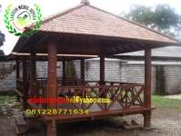 GASEBO COCONUT TREE SHINGLE ROOF