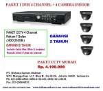Paket CCTV DVR 4 Channel h.264 + 4 Camera