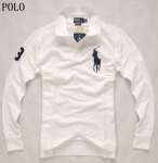 classic long sleeve mens rl polo shirt,  100% cotton,  white