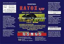 Rodentisida ( Racun tikus ) , RATOX 0, 25P