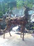 rusa dari akar kayu jati