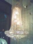 lampu crown 21" kristal