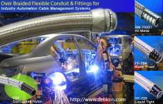 Over Braided Flexible Conduit & metallic Fittings For Industry Automation Cable Management