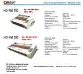 Mesin Laminating Electric ORIGIN Heavy Duty Tipe FM 350 &amp; FM 650