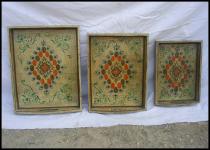 WOODEN HAND PAINTED OFFRING TRAY