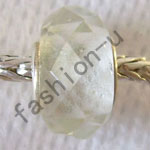 Sterling Silver Core Faced Glass Beads