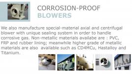 CORROSION-PROOF BLOWERS