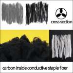 Carbon-inside conductive filament 18D/ 2F