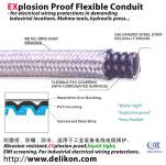 Over braided flexible metallic conduit,  Liquid Resistant,  EMI shielding