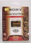 Sony Memory Stick Pro Duo 2GB: 18.90/PCS
