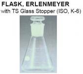 FLASK,  ERLENMEYER with TS Glass Stopper ( ISO,  K-6)