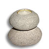 River Stone Tea Light and Candle Holder