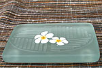 Bali Engraved Glass Soap Dish,  Soap Holder