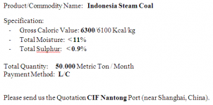 beli batubara / Buy Coal