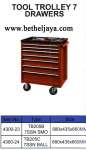 Orange Tool Trolley 5 Drawers TB-205B