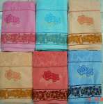cotton jacquard velour embroidery towels