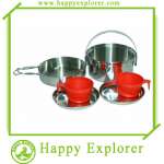 A-SP-0065 2 Person Stainless Steel Camping Cookware