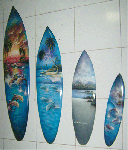 surf board hanging
