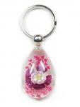 Wholesale Real Flower Amber Keychain For Gift