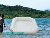 white inflatable pool