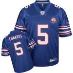 Reebok NFL Buffalo Bills AFL 50th Anniversary 5# Trent Edwards Premier Team Color Replica Football Jersey