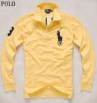 brand new ralph lauren polo shirt,  long style,  yellow,  wholesale