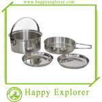 2-person Stainless Steel Camping Cookware