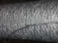 Fiberglass yarn twisted with copper wire