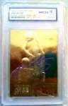 Kobe Bryant Bleacher Gold 23 Karat Fleer 1996-97 with purple signature Graded WCG 10