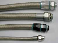 s.s. over braided flexible metal conduit system for oil petroleum industry wirings