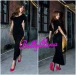 Black Sexy Backless Maxi Long Dress by BellAnna Design