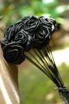 Black Satin Rose Bouquet,  perfect for condolence and home decoration