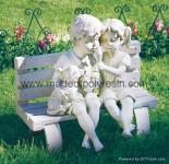 polyresin playing children garden statue, garden decoration