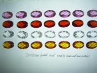 20x30mm CZ oval pendant (cubic zirconia beads, drop, teardrop, briolette, pendant, ring, bracelet, rondelle, bicone, crystal,  spinel, corundum, ruby, sapphire, jewelry, gemstones)