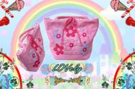 Tas Jinjing Bunga-bunga Pink " Lovely"