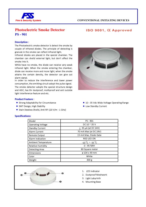 Smoke Detector Merk FSS/ Alat Deteksi....