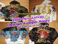 2008 new arrival Christian Audigier hoody ,  Ed Hardy high quality