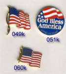 Patriotic American Flag Lapel Pins