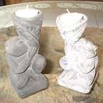 Cast Stone Tea Light and Candle Holder