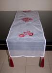 Table Runner Glam Red Flower