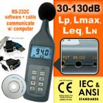 Digital Sound Level Meter + CD Software RS232C USB Cable