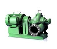 Single-stage double-suction centrifugal pump with horizontal split casing