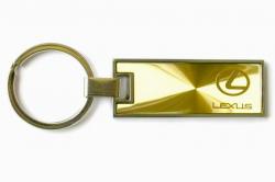 Lexus Rectangle Key Chain Gold