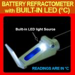 BATTERY REFRACTOMETER Â° C Antifreeze glycol + LED light