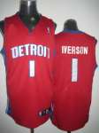 Detroit Pistons 1 Iverson red Jrseys